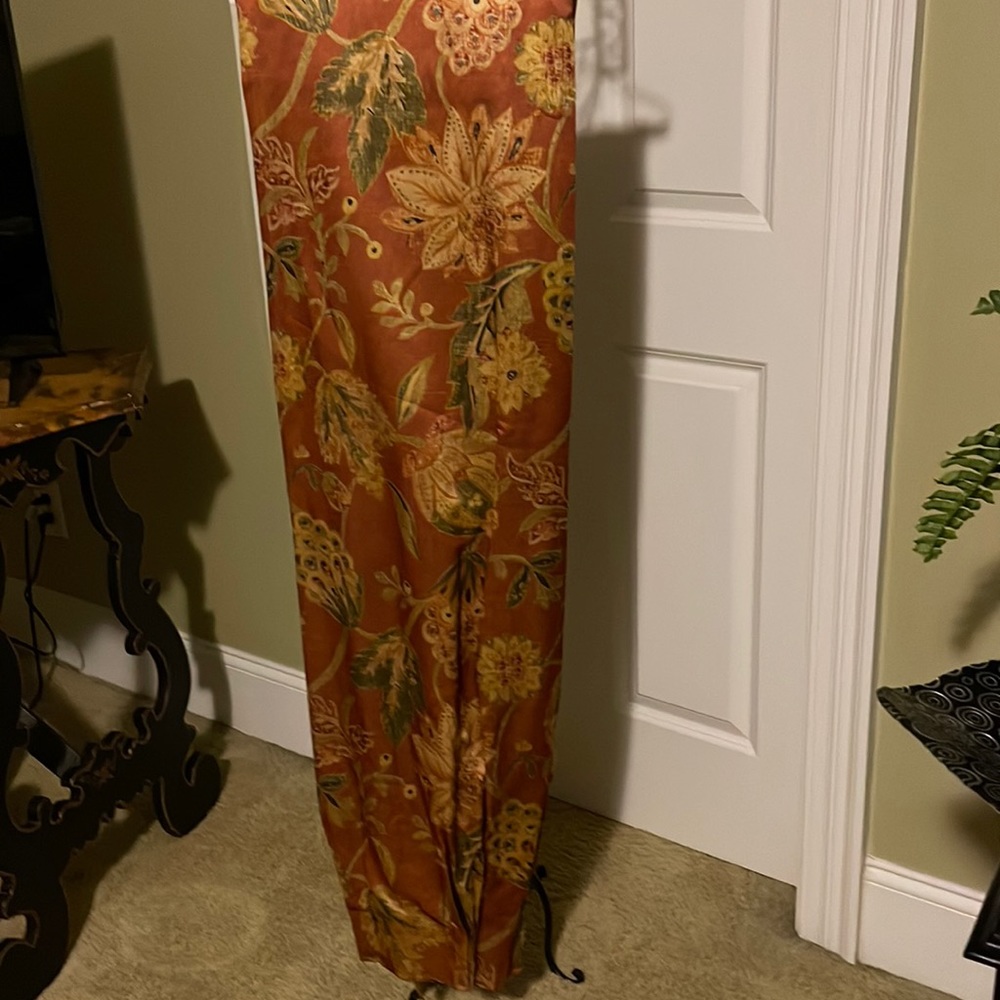 COPY - Beautiful like new custom made fully lined pinch pleated panel drapes.